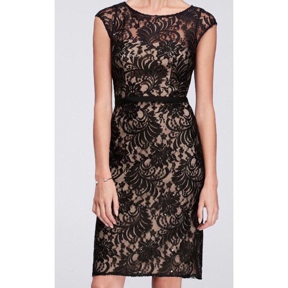 NWT. Black Lace Cocktail Dress. Size 4 - Picture 2 of 6